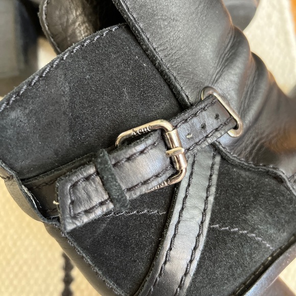ACNE Stduios Leather Ankle Boot ~ Great Condition ~ Block Heel - Picture 3 of 10